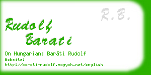 rudolf barati business card